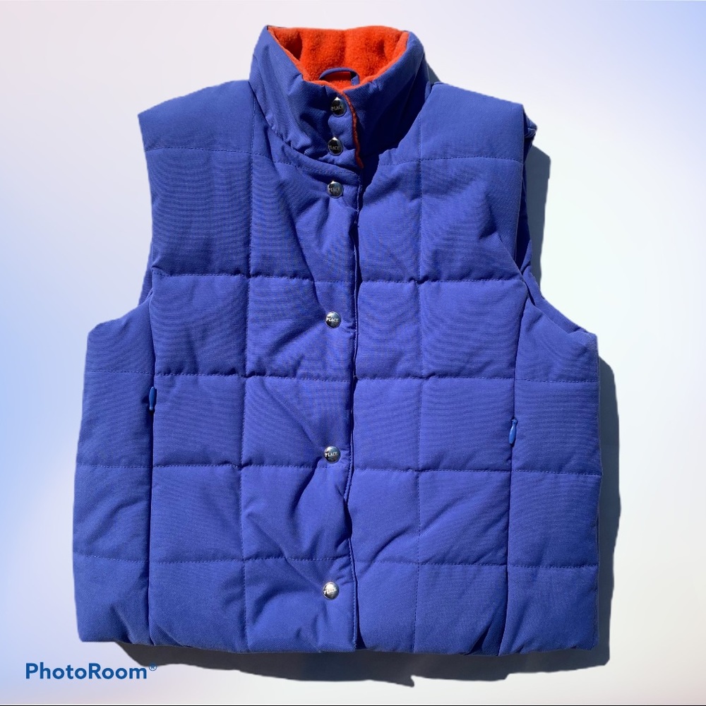 Childrens Place Puffer Vest Small 5/6 Royal Blue Fleece Lined Sleeveless Jacket